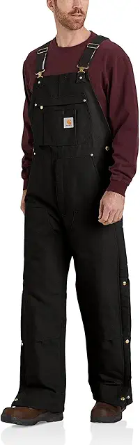Men's Insulated Bib Overall - Loose Fit Firm Duck Workwear