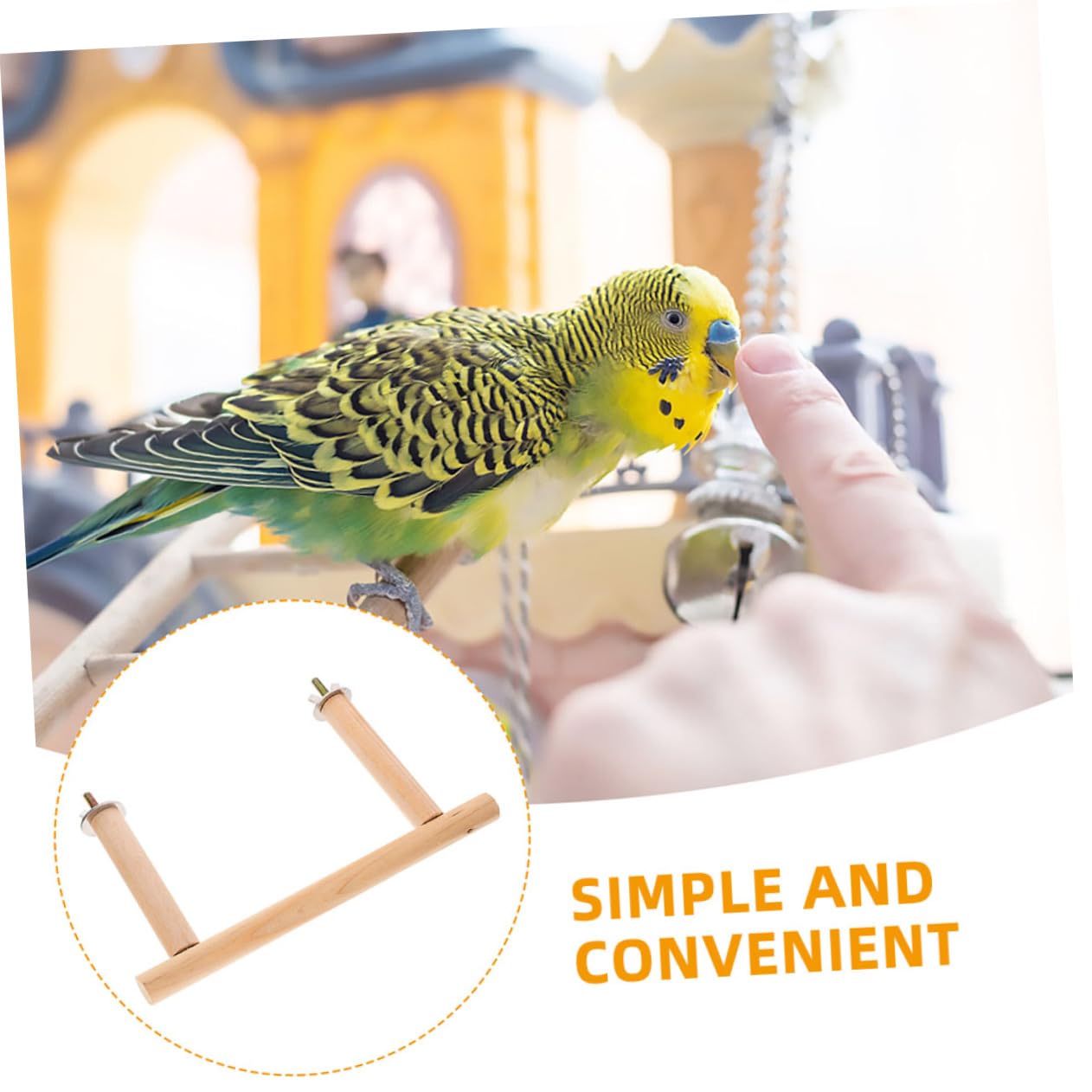 Happyyami 6pezzi Posatoi Per Uccelli Legno Naturale Supporto Per Pappagalli Da Gioco e Riposo Facile Da Installare Giocattolo Per Uccelli Per Spazio Attività Aggiuntivo
