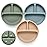Eascrozn Toddler Plates 3 Pack, Divided Suction Plates for Baby, 100% Food Grade Silicone Baby Plates, Non-Slip, Baby Led Weaning Supplies, Microwave & Dishwasher Safe