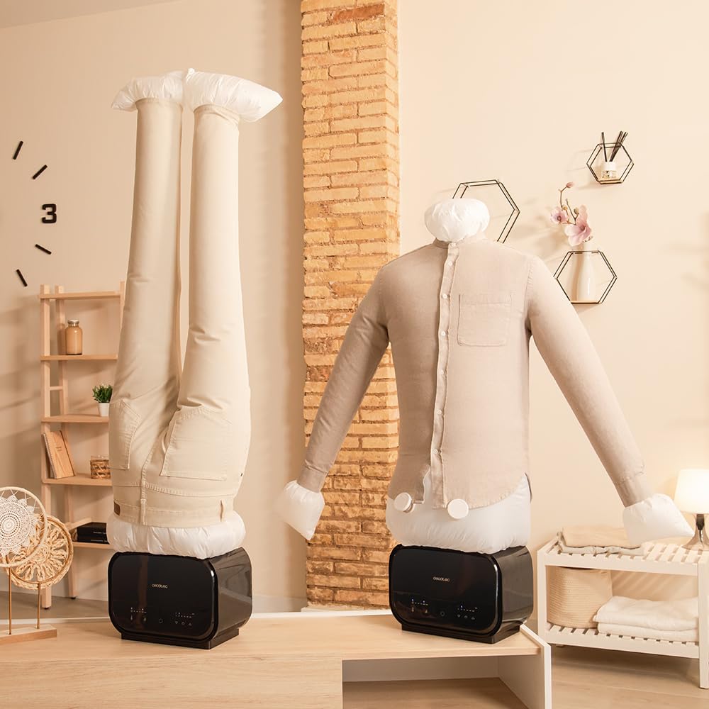 Cecotec Machine à Repasser et à Sécher IronHero 120 Mannequin Dry. 1200 W, Défroissage et Désodorisation, Chemise et Pantalon, 180 min, Minuterie, Température Réglable, Contrôle de la Température.