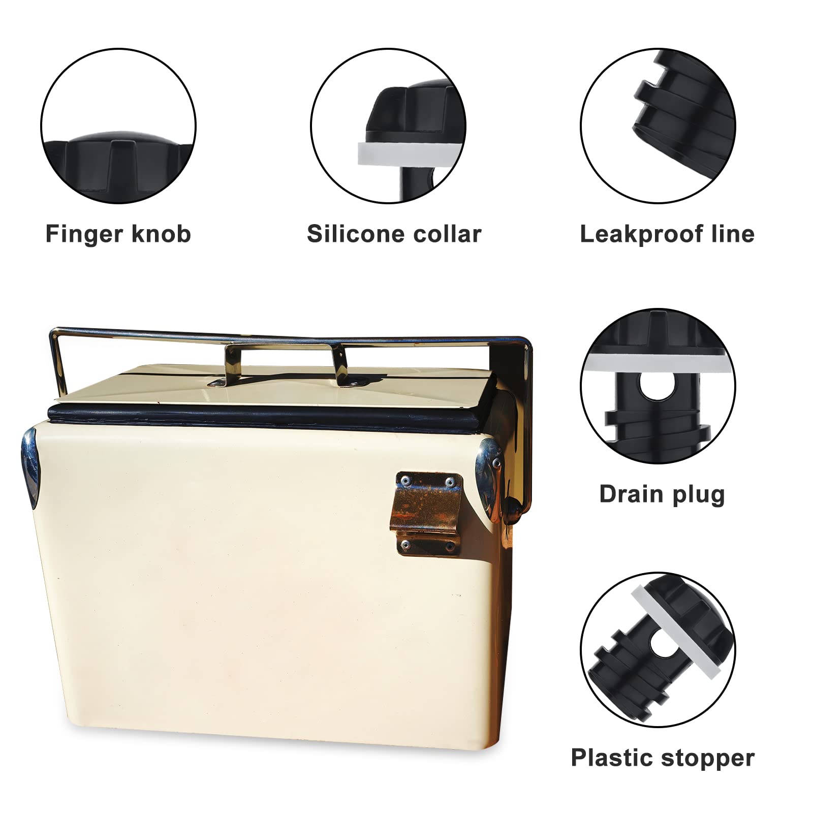 Cooler Drain Plug Kit BEAST COOLER ACCESSORIES RTIC Compatible