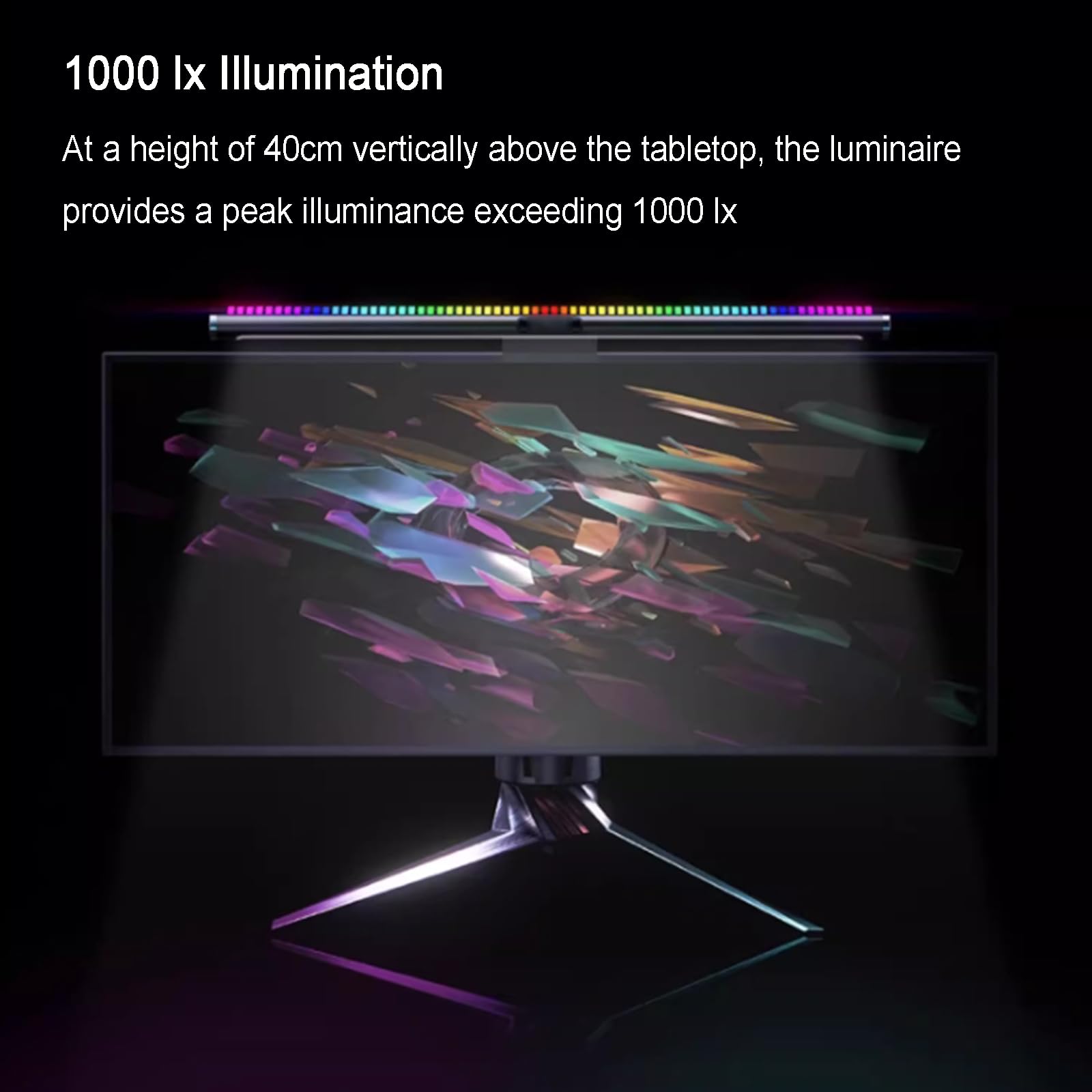Barra Luminosa per Monitor con Retroilluminazione RGB, Lampada da 50 Cm con Funzione di Riproduzione Musicale, Temperatura Colore 3000-6000K, con Telecomando, Antiriflesso