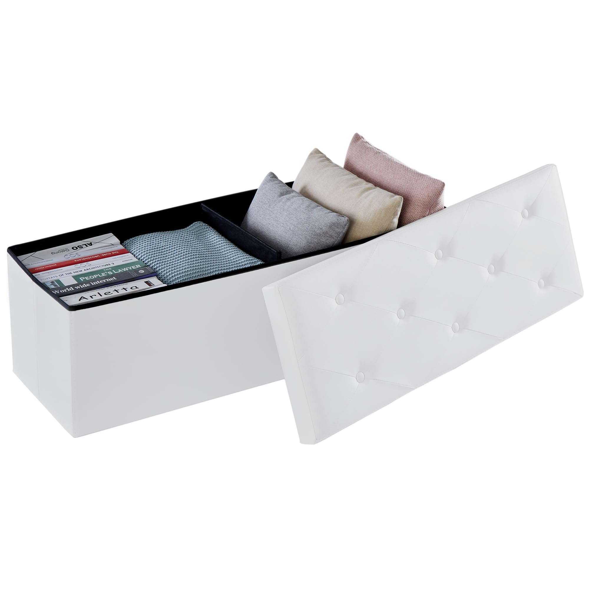 VECELO 43'' Folding Storage Ottoman
