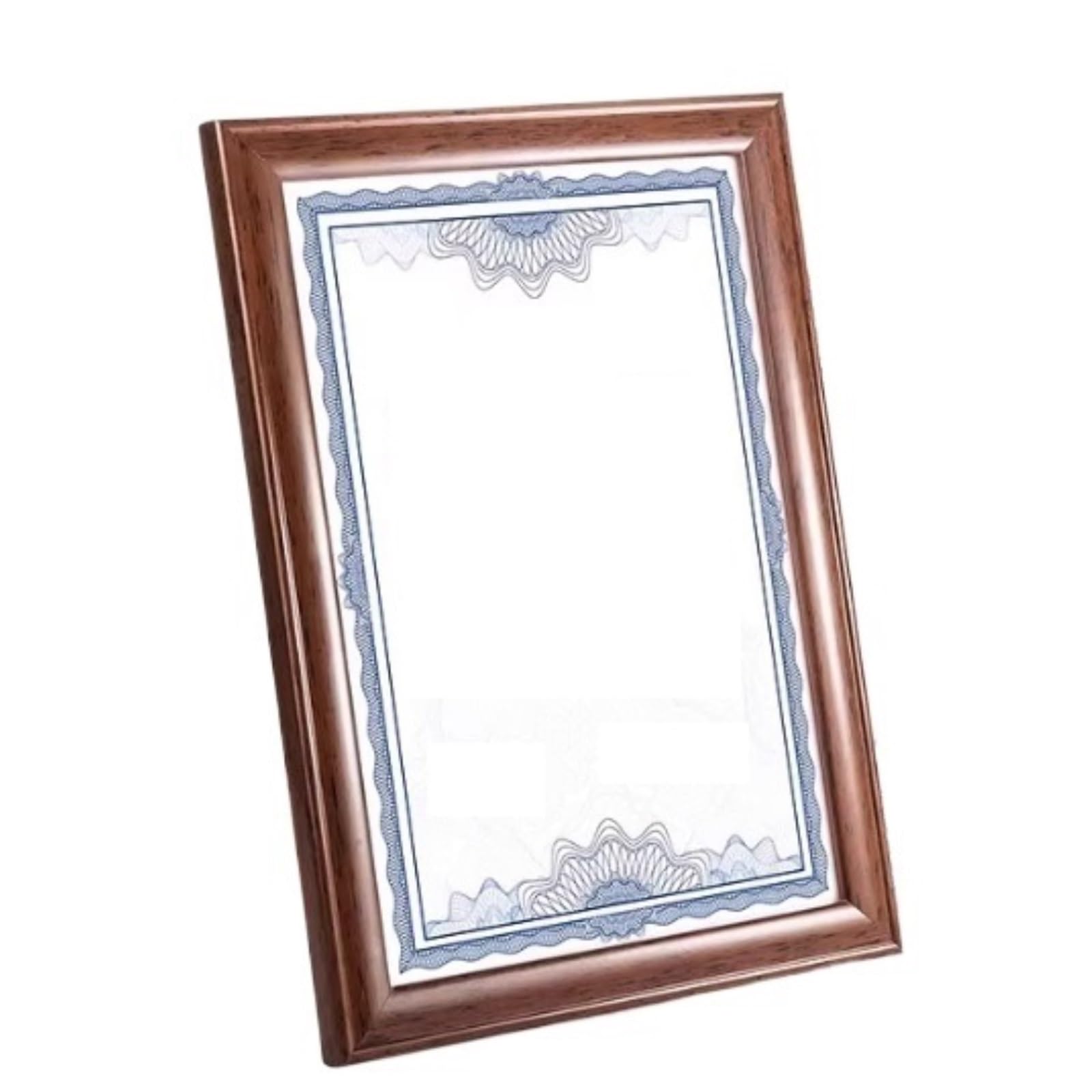 Photo Picture Display Frame Wooden Photo Frame Wall Hanging Certificate Document Display Living Room Decoration(Bruin)