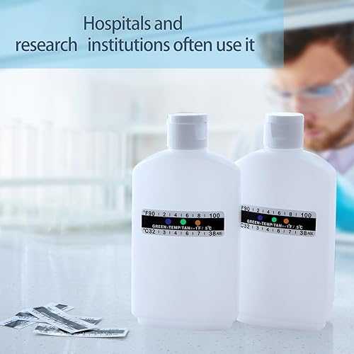 Miniatura 6 de El kit completo de prueba de orina de 16 piezas incluye 2 bolsas de gel de preservación térmica, 2 botellas vacías portátiles, 10 tiras adhesivas de