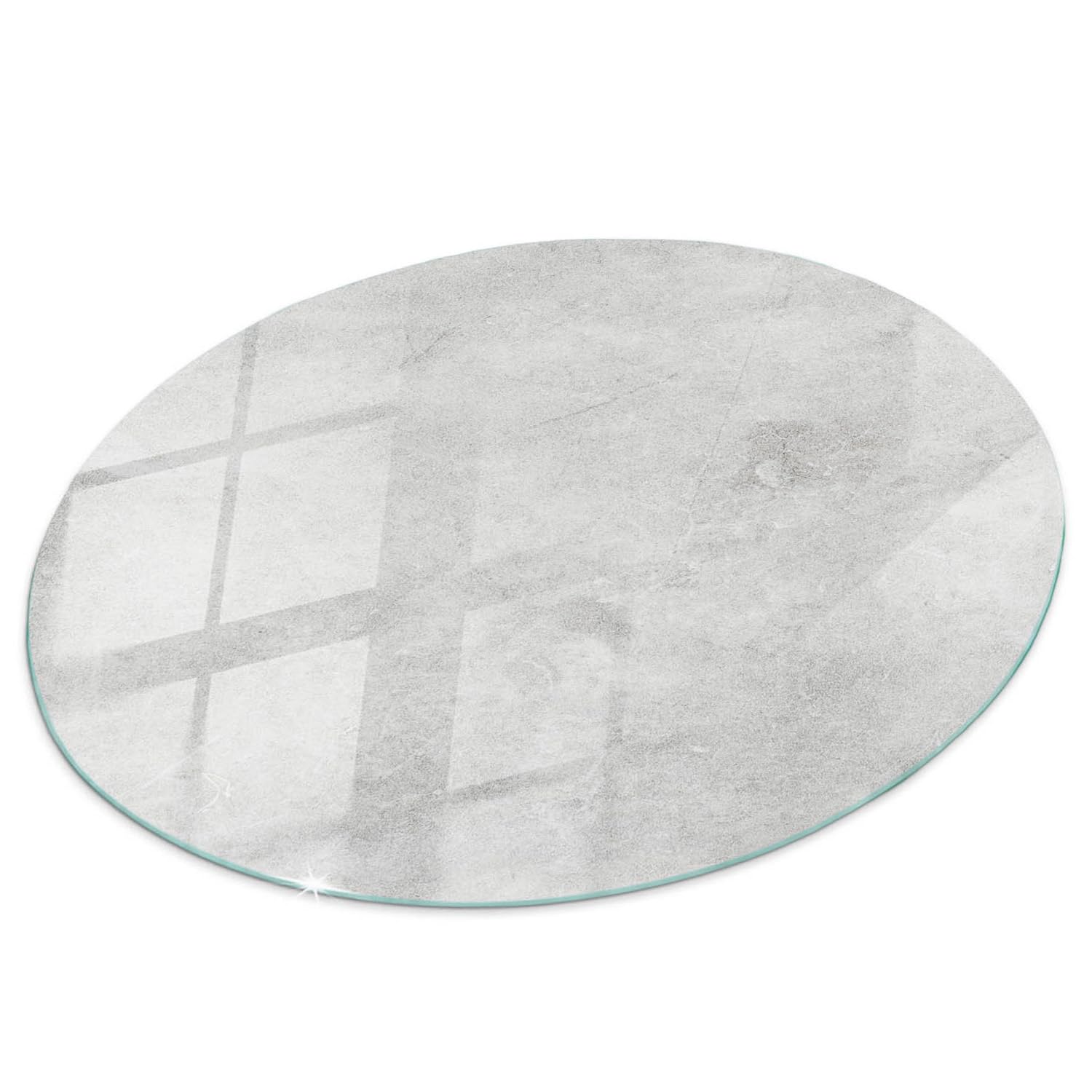 Wallfluent Concrete Texture with Scratches Glass Table Top Ø 100 cm – Industrial Style for Contemporary Spaces, Textured Glass Top, Urban Look, Top Table — image 1