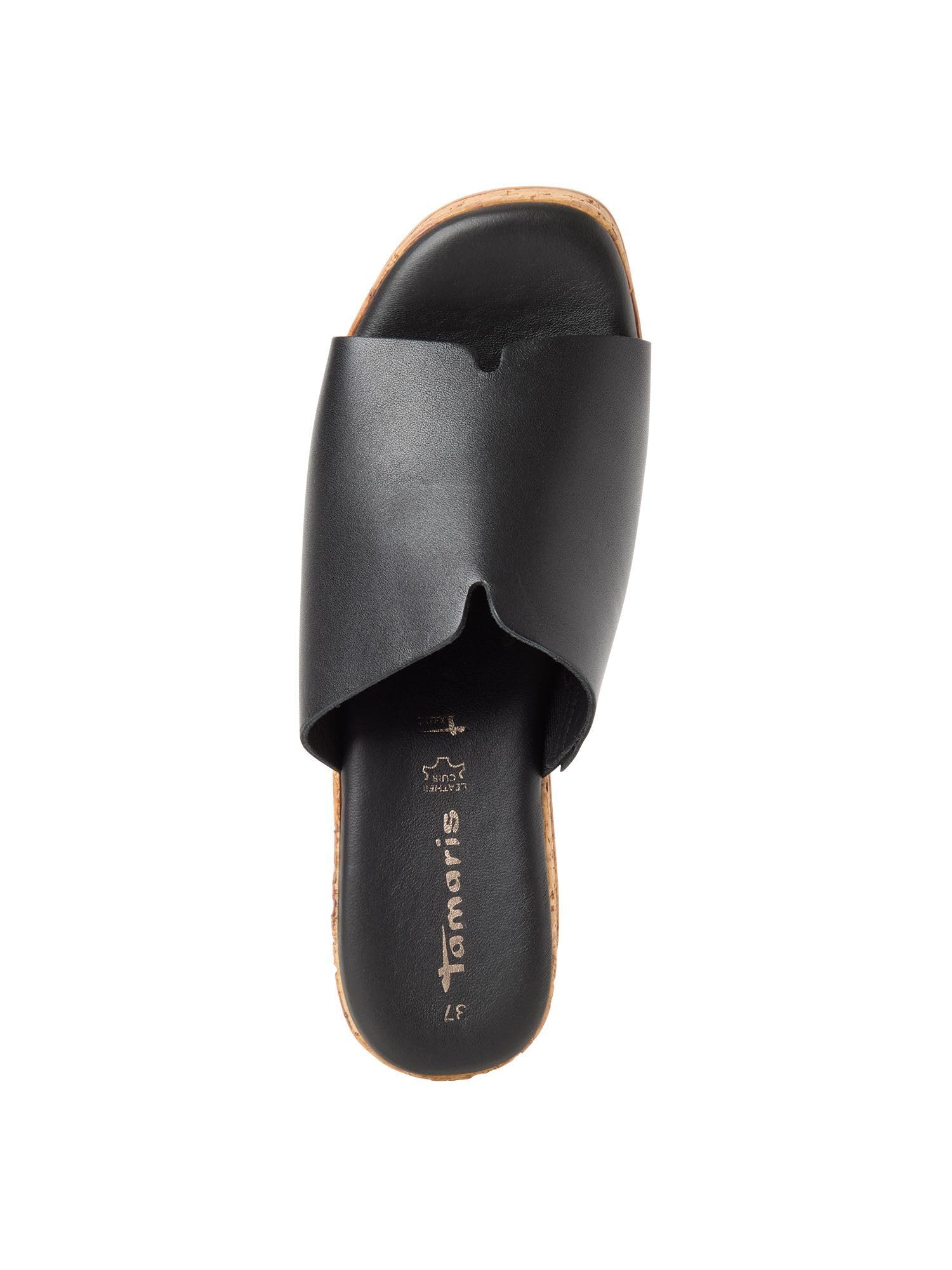 Tamaris Mule femme à talon compensé en cuir