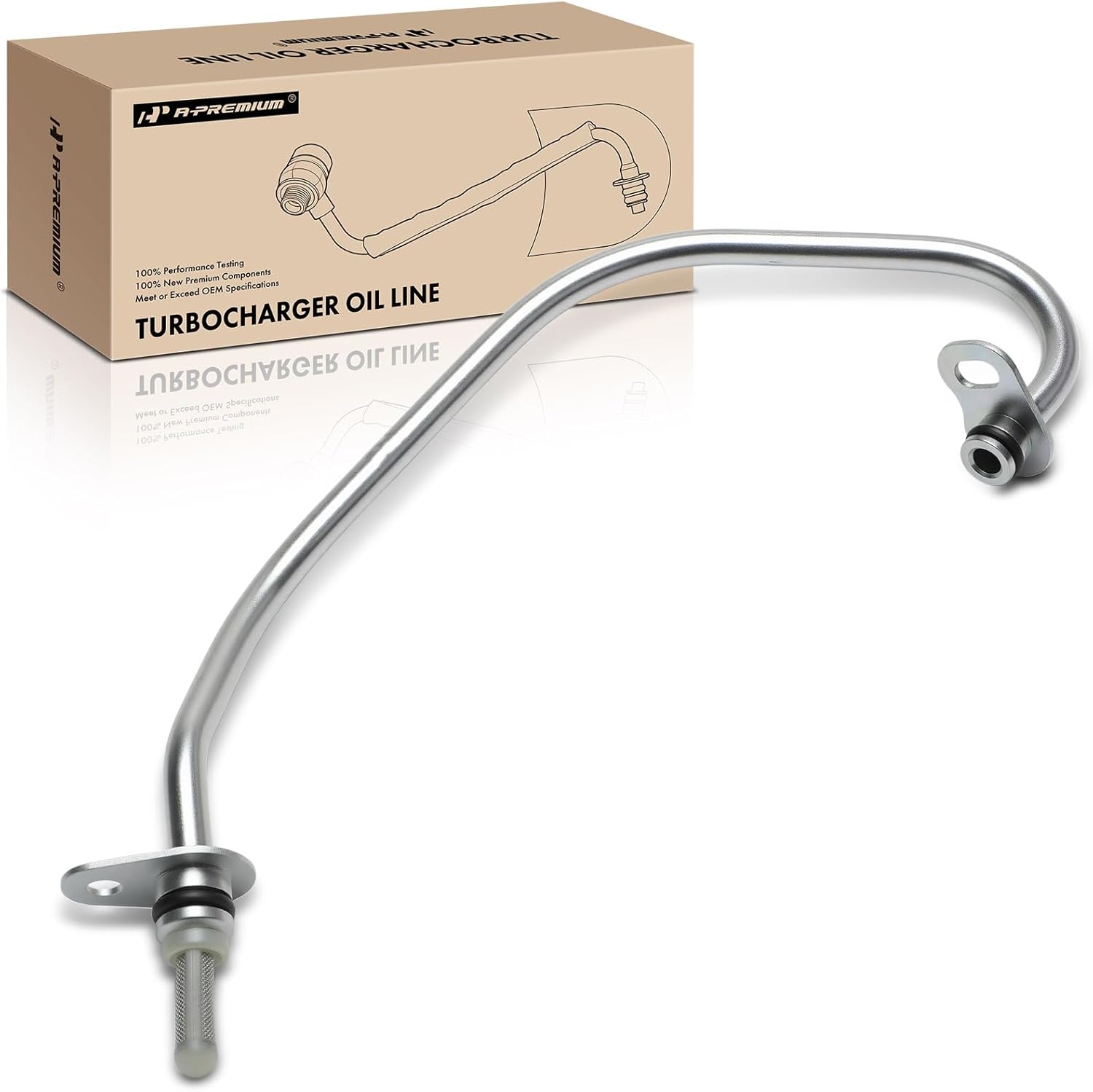 A-Premium Turbocharger Oil Line Compatible with Ford F-250 F-350 F-450 Super Duty 2015-2016, 6.7L, Supply Upper