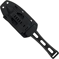 Vista 4 de TAKUMITAK Cuchillo de hoja fija Hunting & Survival - Acero D2, mango G10, funda Kydex, clip Molle, negro TKF205BK