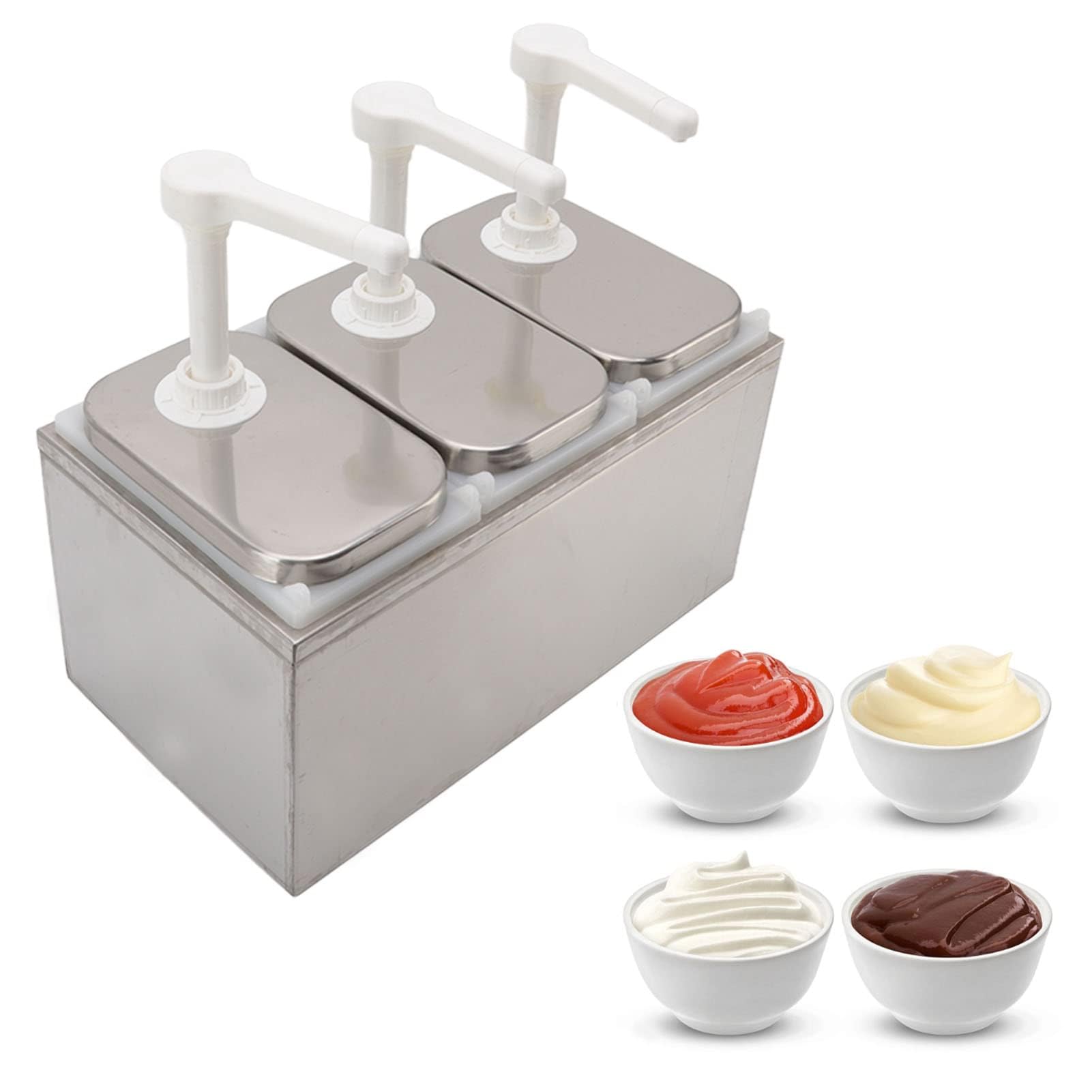 Distributeur de Sauce, Distributeur de Ketchup, Distributeur de Sauce en Acier Inoxydable, Distributeur de Mayonnaise pour la Cuisine à la Maison, Moutarde, Miel, Lait, Sauce