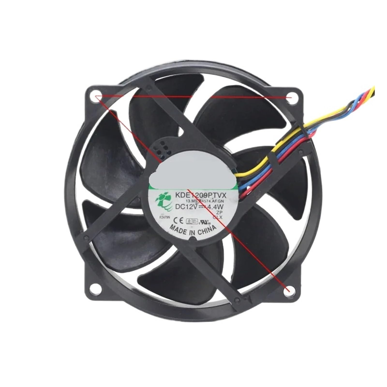 JJKKOZVQF Circular fan KDE1209PTVX 9CM 9025 12V 4.4W 4-wire PWM temperature control CPU cooling fan