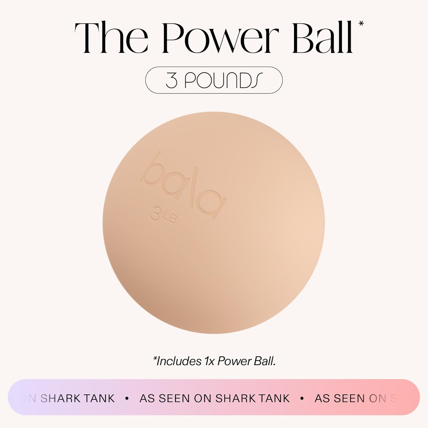 Bala Power Ball, Weighted Toning Exercise Ball for Pilates, Yoga, Home Fitness & More - Workout Ball for Strength & Core Training, Aerobics & Working Out to Improve Balance & Sculpt