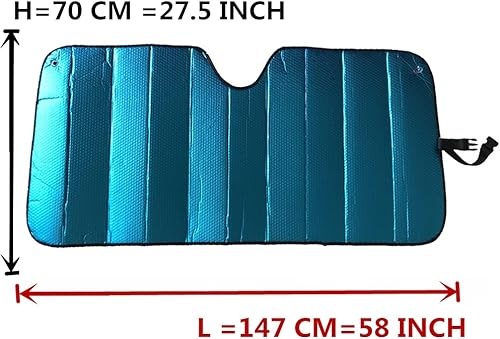 Miniatura 3 de GWUSKDT - Parasol para parabrisas de automóvil, grosor de 5 capas con bloque de burbujas de calor y rayos UV, parabrisas delantero, mantiene tu