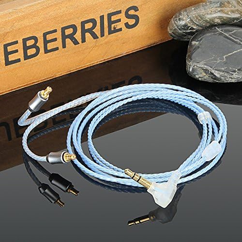 Earmax upgrade cable for ATH-LS50 70 200 300 400 E40 50 70 SR9 ESW950 Handmade Custom OCC Silver Plated Upgrade Repair Cable - Blue