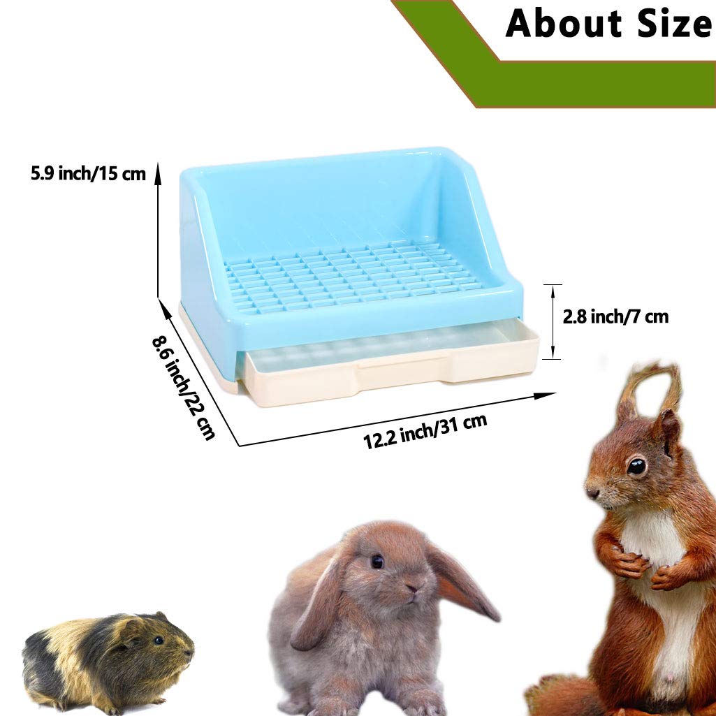 Lettiera per animali domestici, cassetto per conigli, vasino, comodo bagno per porcellini d'India, accessori per furetti, conigli, scoiattoli, maiale