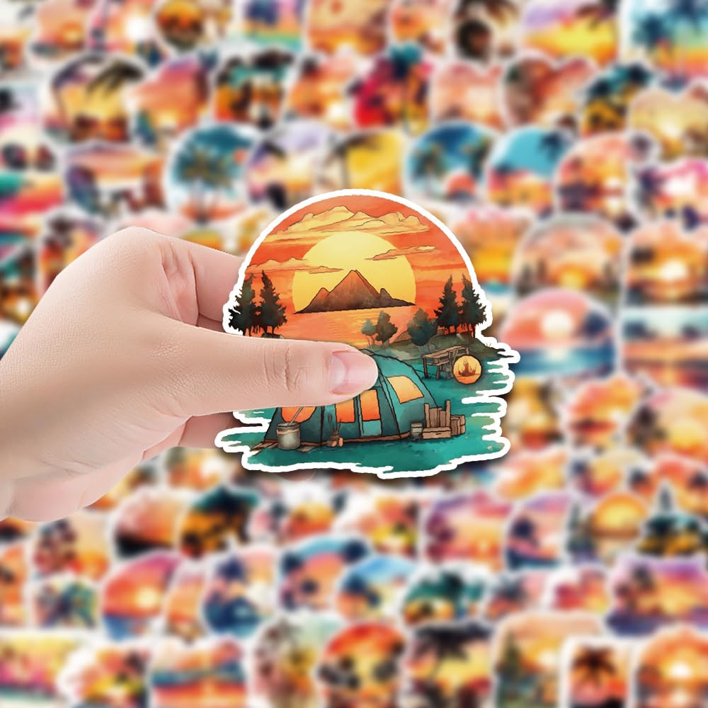 100 PCS Sunset Stickers for Water Bottle - Image 4