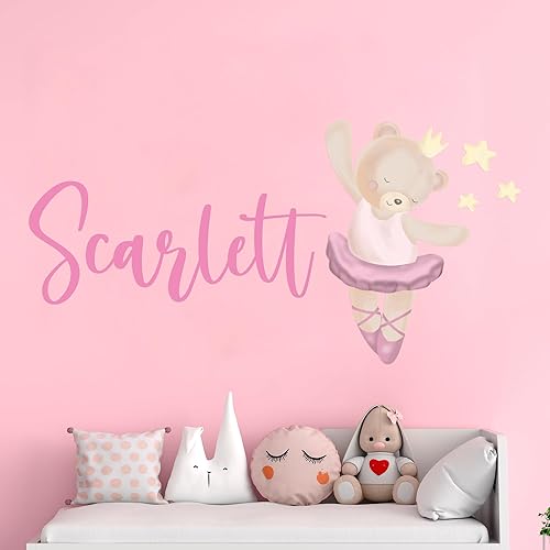 CalcomanĂas de pared de oso de peluche con nombre personalizado I Cute Nursery Decor I Baby Girl Room Decor I Cursive Letters Wall Decal I Bear Wall CalcomanĂas de pared de oso de peluche con nombre personalizado I Cute Nursery Decor I Baby Girl Room Decor I Cursive Letters Wall Decal I Bear Wall