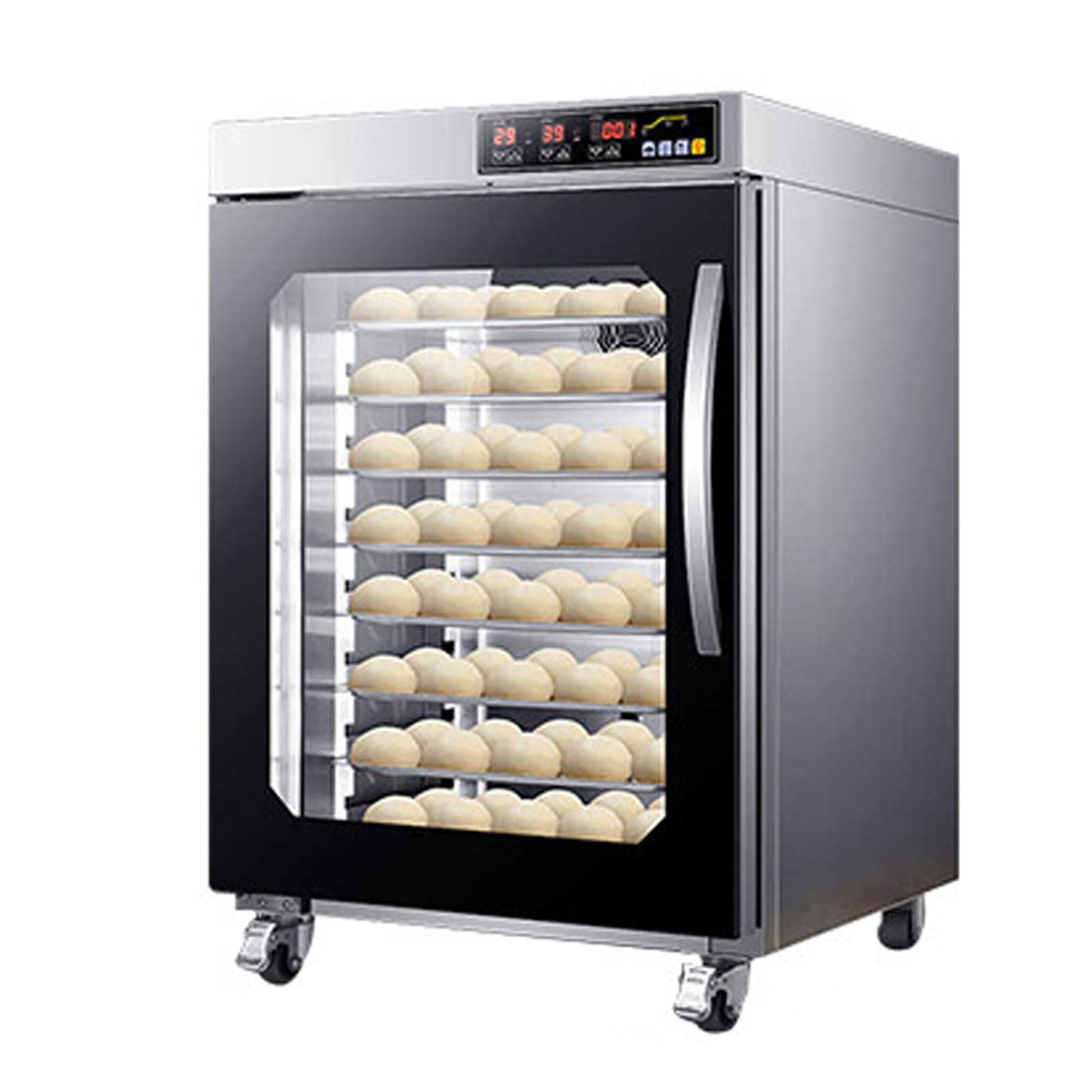 Komercyjna kadzi fermentacyjna o pojemności 132 l, 500 W, kontrola temperatury i czasu, z 8 płytami do pieczenia ze stali nierdzewnej, do piekarni, restauracji i supermarketów