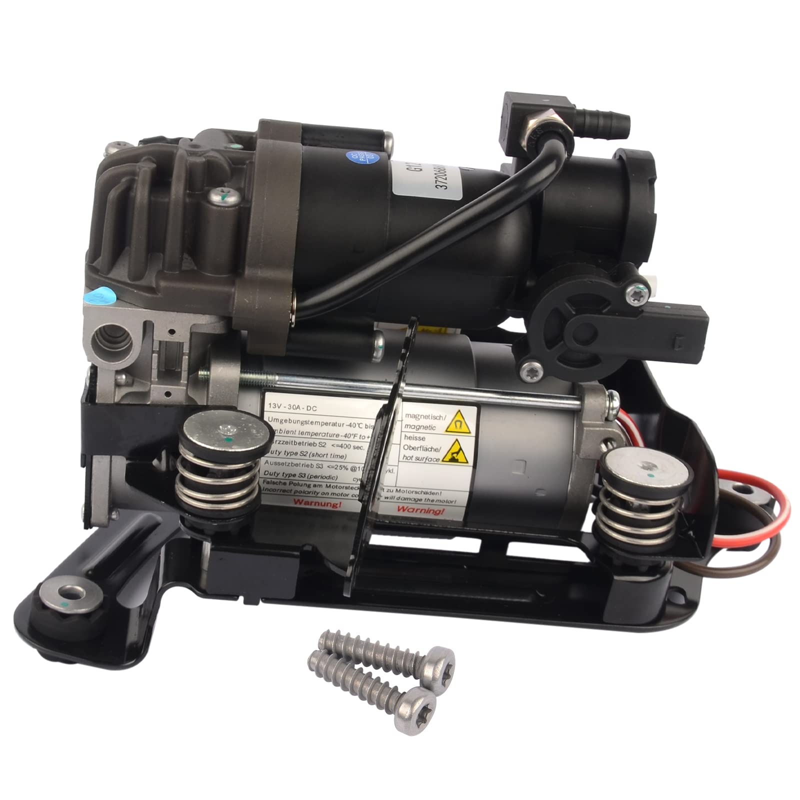 WeonefitAir Suspension Compressor Pump + Bracket Compatible with B-M-W 7 Series G11 G12 740i 750i Alpina B7 Automatic Sedan 2015-2018丨37206861882丨37206884682丨4154039200 -