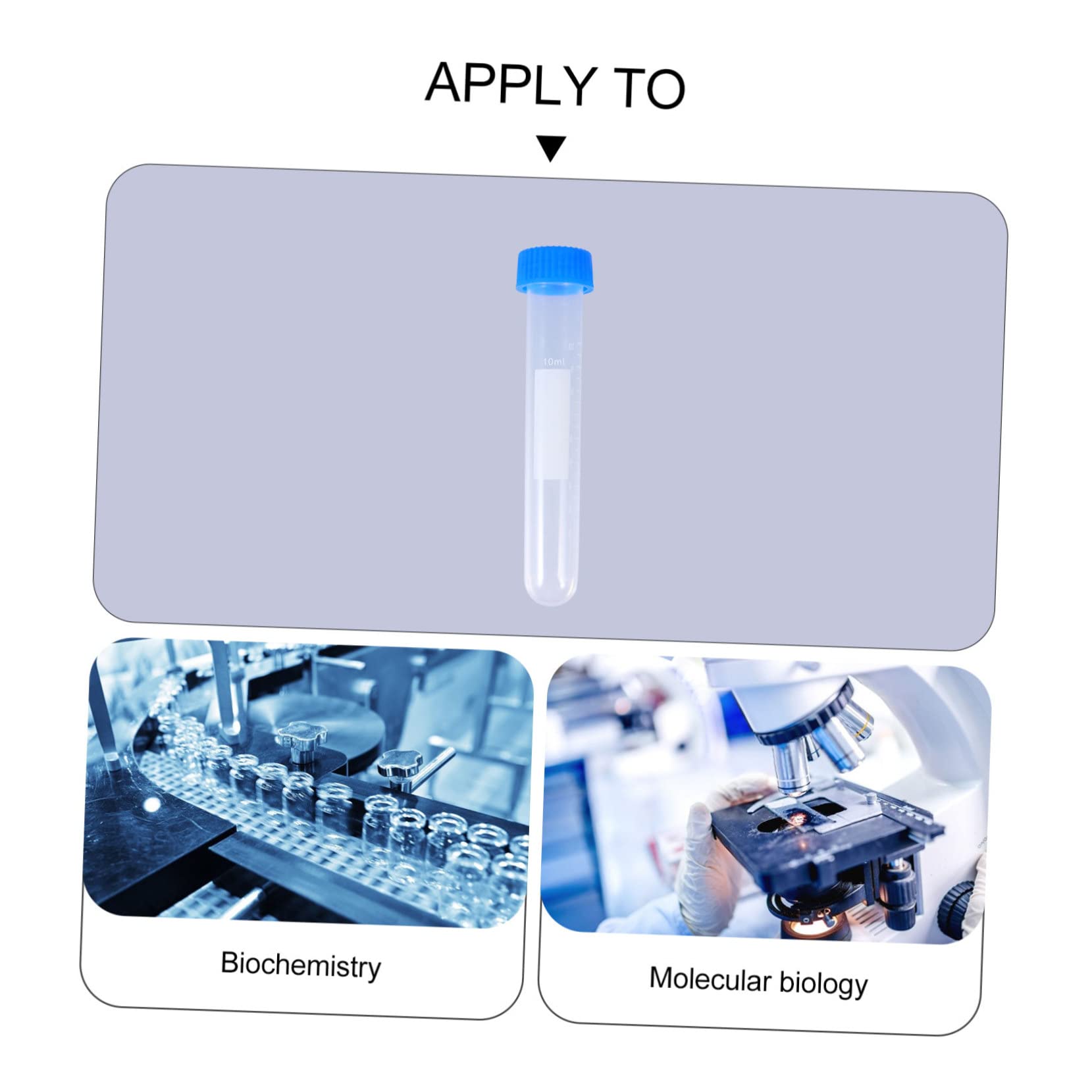 Mobestech 100 Pezzi Provetta Centrifuga Conica da 10ml in Plastica Trasparente con Tappi Sigillanti, per Test di Laboratorio e Uso Artigianale