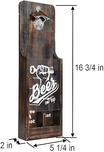 Miniatura 5 de Lily's Home Juego de caja de sombra de botella de cerveza, montado en la pared, abridor de botellas de cerveza cerveza en grifo. Es el regalo ideal