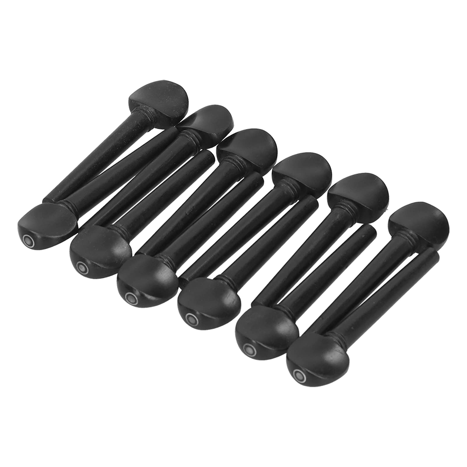12 Pièces Cheville en ébène, 8.7 Cm Cheville de Corde de Réglage en Bois Accessoires D'instrument de Musique de Remplacement avec Fisheye pour Violon de Violon Oud
