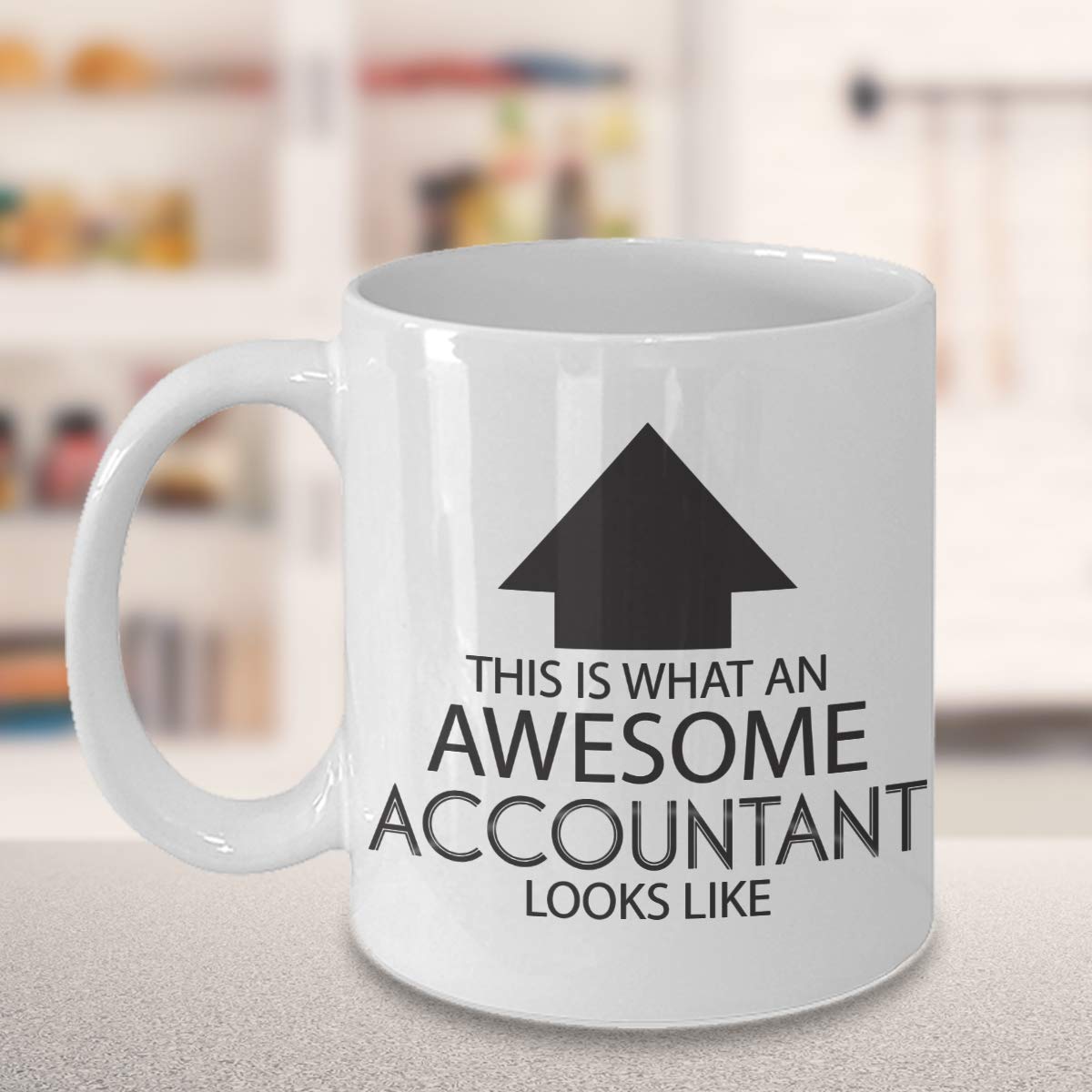 Taza de café con texto en inglés «This is What an Awesome Accountant Looks Like - Inspirational Sarcasm Birthday Christmas Humor Gift Idea Novelty Tea Cup for Coworker Friend Men Women Adult»