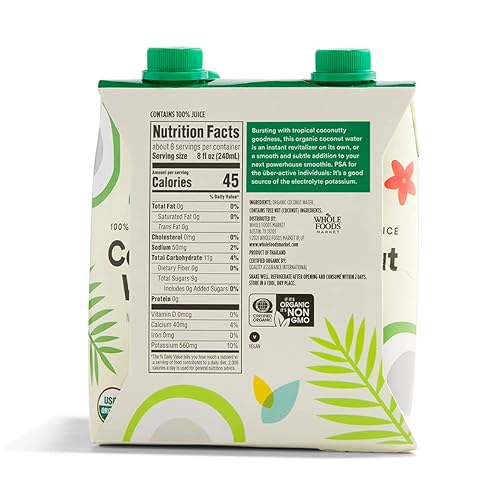 Miniatura 19 de 365 by Whole Foods Market, Agua de coco orgánica, 33.8 onzas líquidas