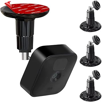 Blink Mini Camera Wall Mount Bracket, Adjustable Camera Mount Stand for Blink Mini Indoor Camera, Also Fit for Blink XT2 Outdoor/Indoor Home Security Camera System Accessories (3 Pack) (Black)