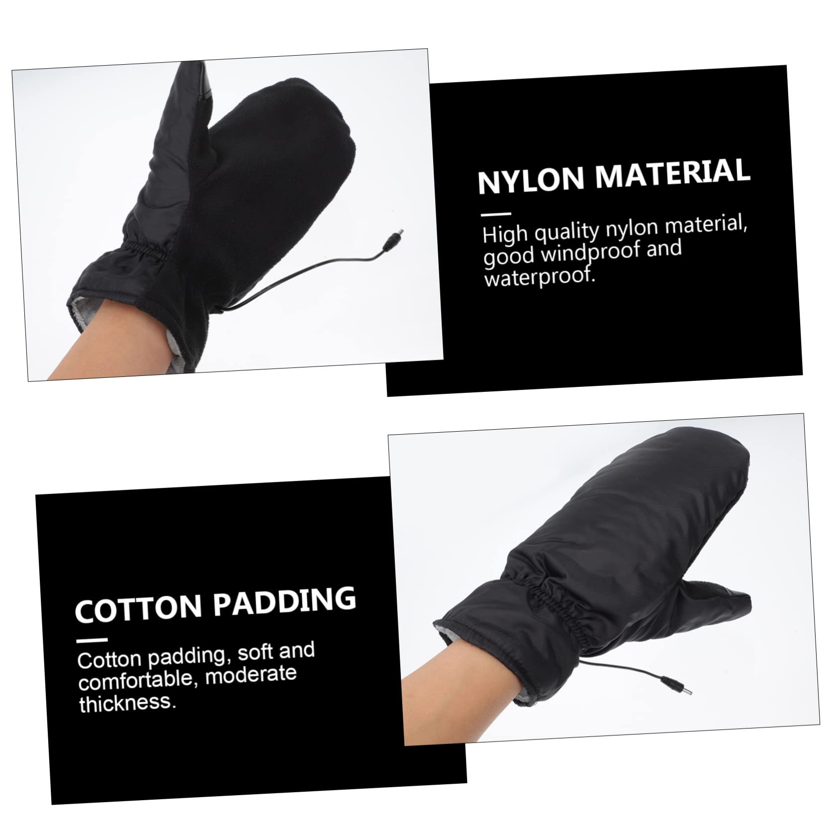 BRIGHTFUFU Snowboarding Gloves for Men Electric Heating Mittens Warm Outdoor Sports