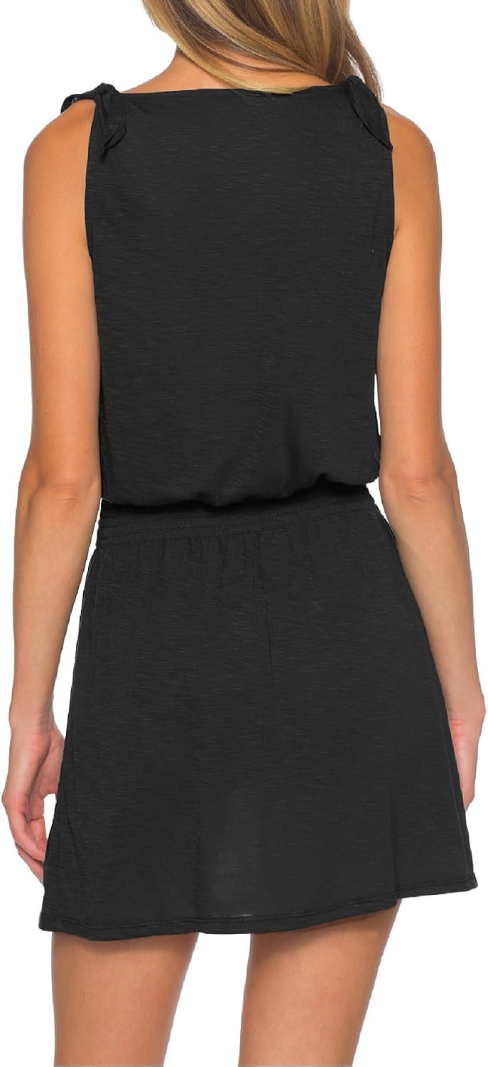 Becca Women's Standard Breezy Basics V Dress, Plunge Neck, Beach Cover Ups