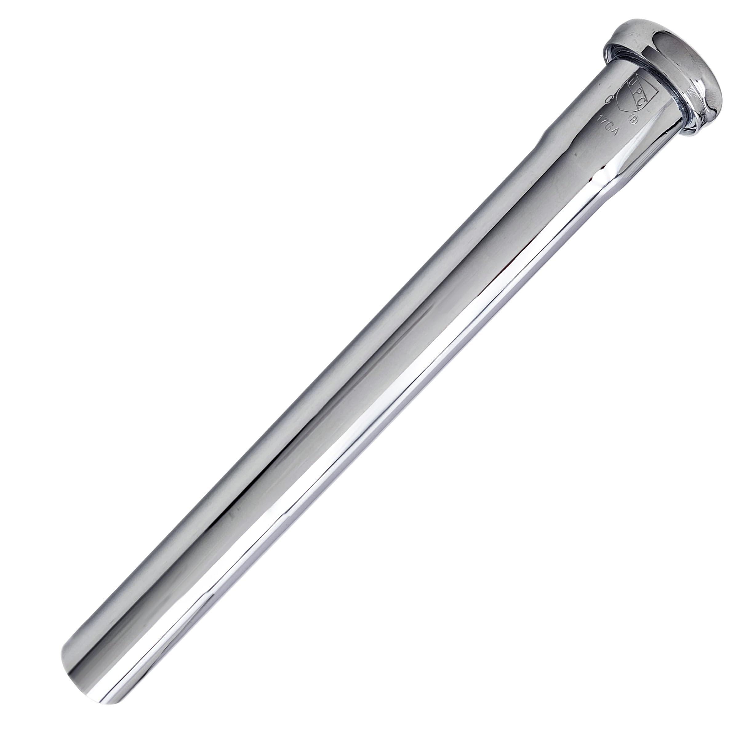 Westbrass D421-26 1-1/14" x 12" Slip Joint Extension Tube, 1 Pack, Polished Chrome, 12 in