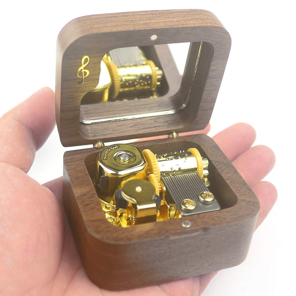 Amazon | Sinzyoシリンダーオルゴール 木製 ミラー付き 海賊カリビアン