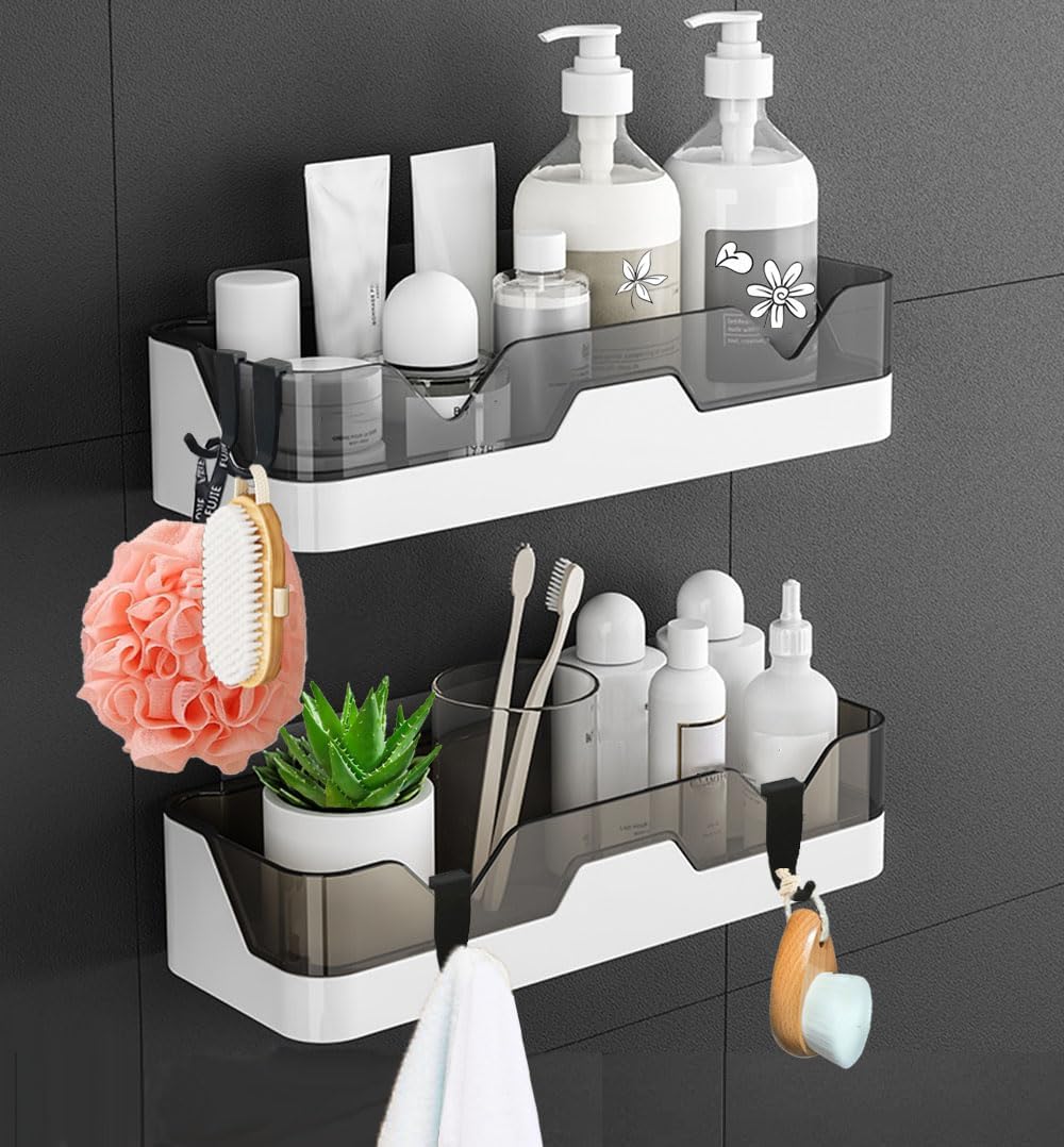 2 pz/set WOLTU mensola a muro nera scaffale decorativo scaffale in MDF scaffali galleggianti per soggiorno cucina camera da letto bagno  15