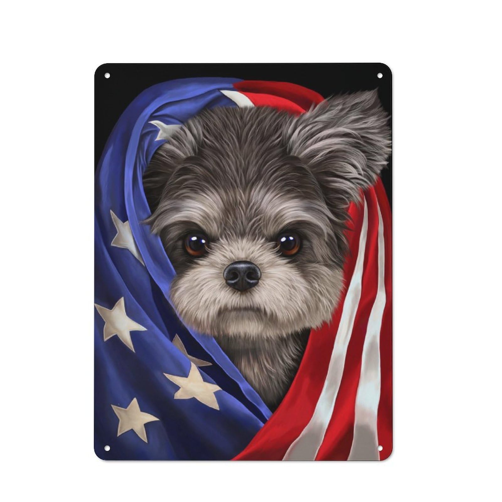 Junmoney Maltese Usa Patriot 40X30cm Retro Metal Sign With For Man Cave Or Games Room, Tin Sign Wall Decor For Games Rooms And Man Caves