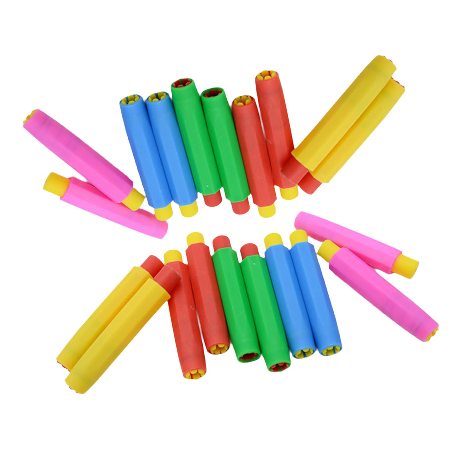 Maxtonser 20Pcs Chalk Holder Retractable Chalk Lengthener Random Color Chalk Holder Adjustable Chalk Holder for School Blackboard