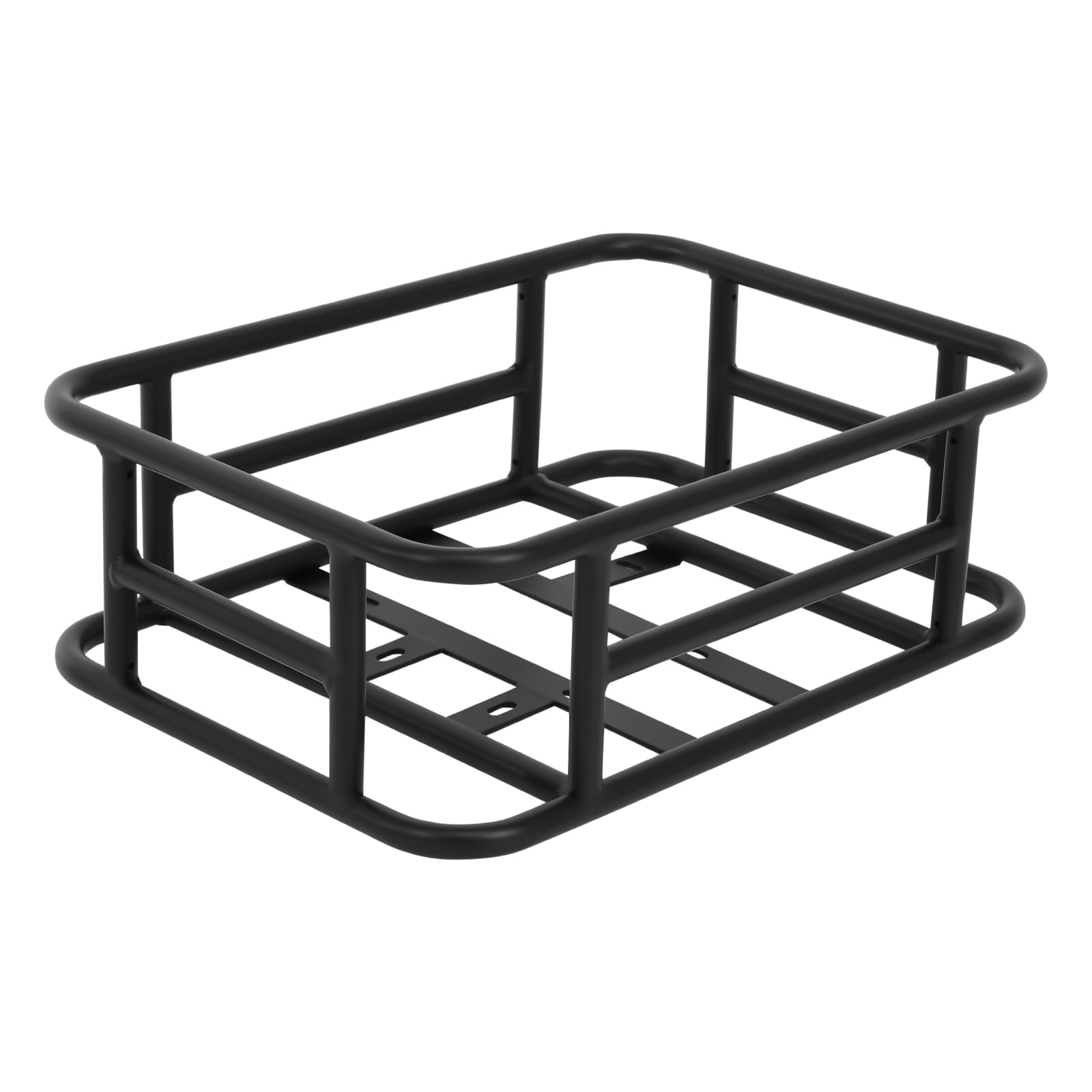 Cestino da bicicletta in ferro nero, anteriore e posteriore, per la maggior parte delle biciclette con portapacchi, può essere utilizzato anche come cestino per la casa