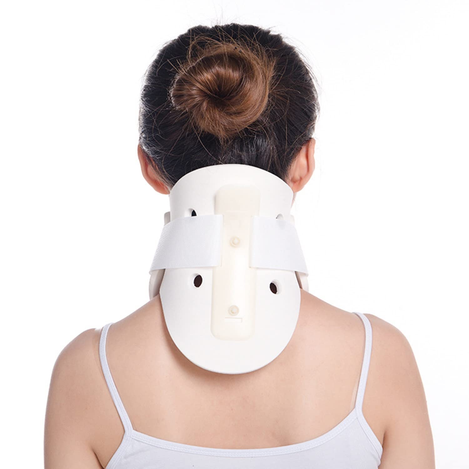 GUNEL Verstellbarer Halskrause, Halsdehner, Halsband, Zuggerät, Halskrause, weiche Halsstütze zur Linderung von Wirbeln, Nackenschmerzen (Size : S)