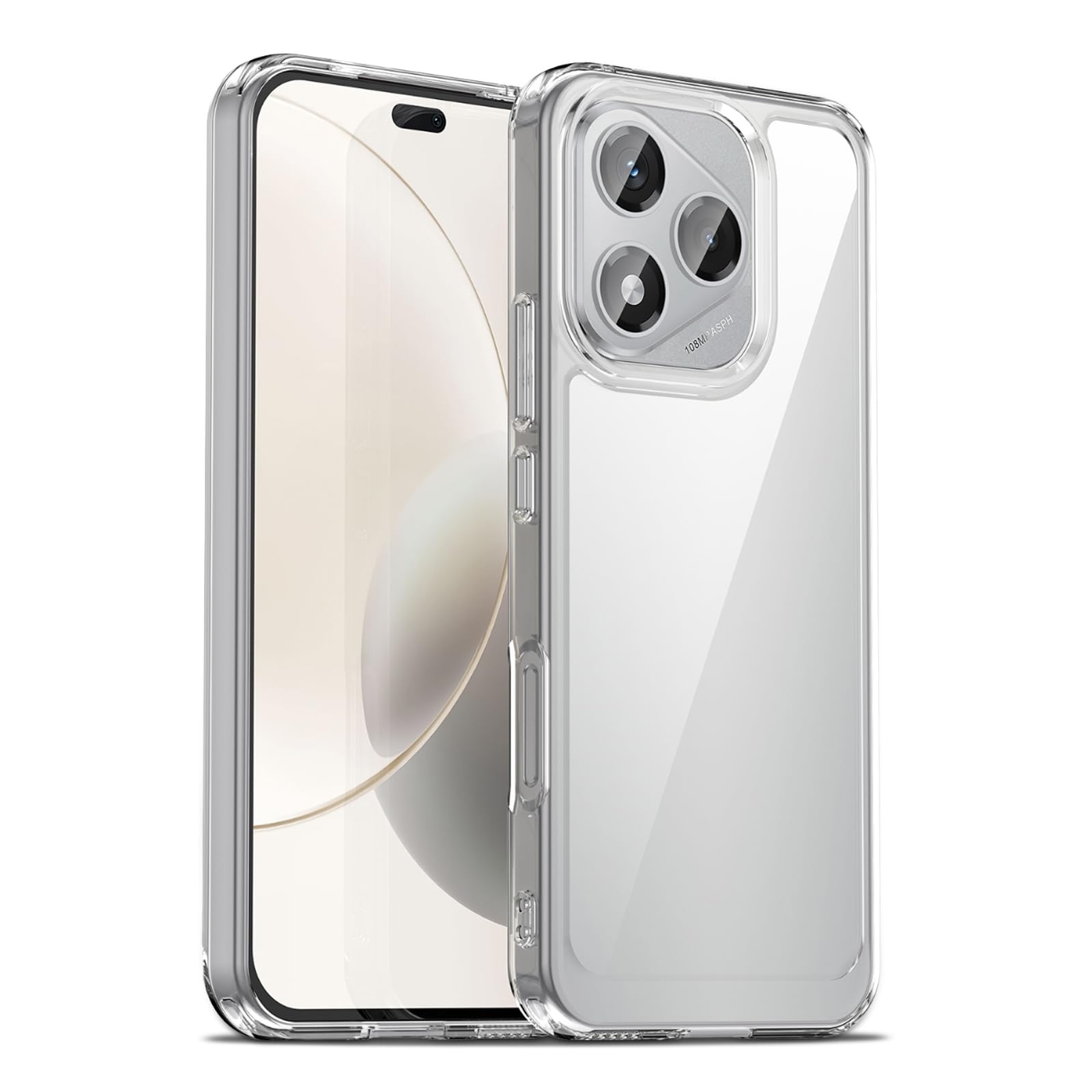 HGJTFANY Phone Case For Honor 400 Lite (6.70"), 2 Pcs Shockproof Soft TPU Silicone Bumper Shell, [Ultra-Thin] [Anti-Yellowing] Back Cover For Honor 400 Lite - Clear YQ29 - View #3