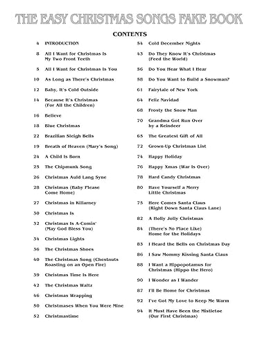 Miniatura 3 de The Easy Christmas Songs Fake Book 100 Songs in the Key of C