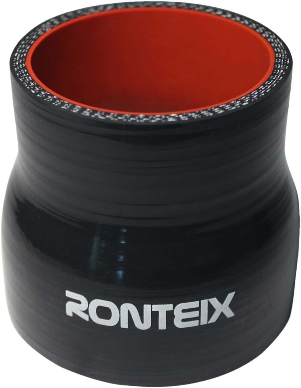 Ronteix 4-Ply High Performance 76MM Length Straight Reducer Coupler Silicone Hose (4''(102MM) to 3''(76MM), RED/BLACK)