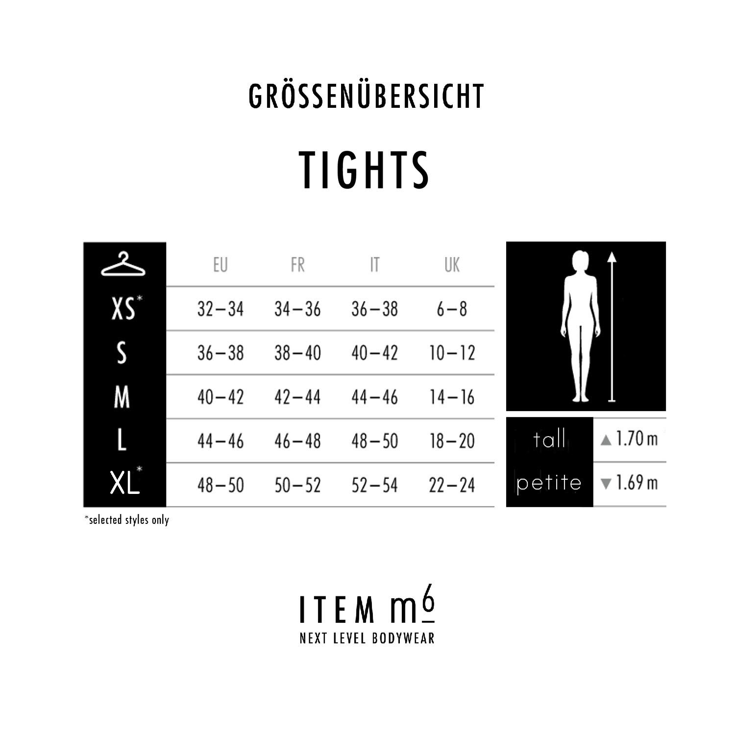ITEM m6 - SOFT TOUCH Control Top TIGHTS Damen | schwarz | L+ | L1 | Strumpfhose im 50 DEN Look