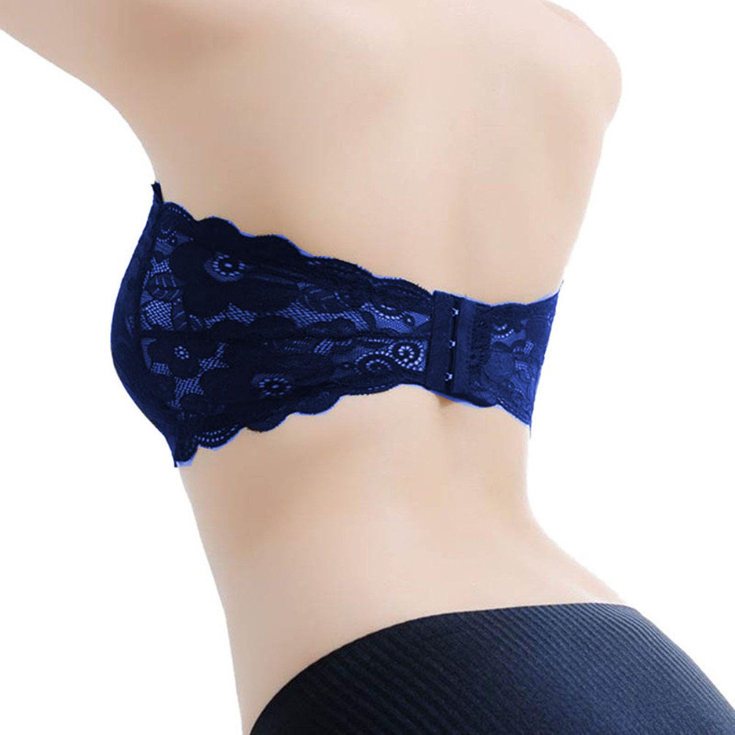 Womens & Girls Regular wear Hook Lace Back Padded Bra Removable Pads (Free-Size Comfortable for 28-32 Bust-Size)