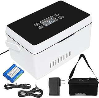 Electric Insulin Cooler Travel Case Box, Medication Cooler for Travel, Insulin Fridge Portable Insulin Refrigerator, Diabetic Travel Case, 32℉-64℉Temperature Control LCD Display(Large)