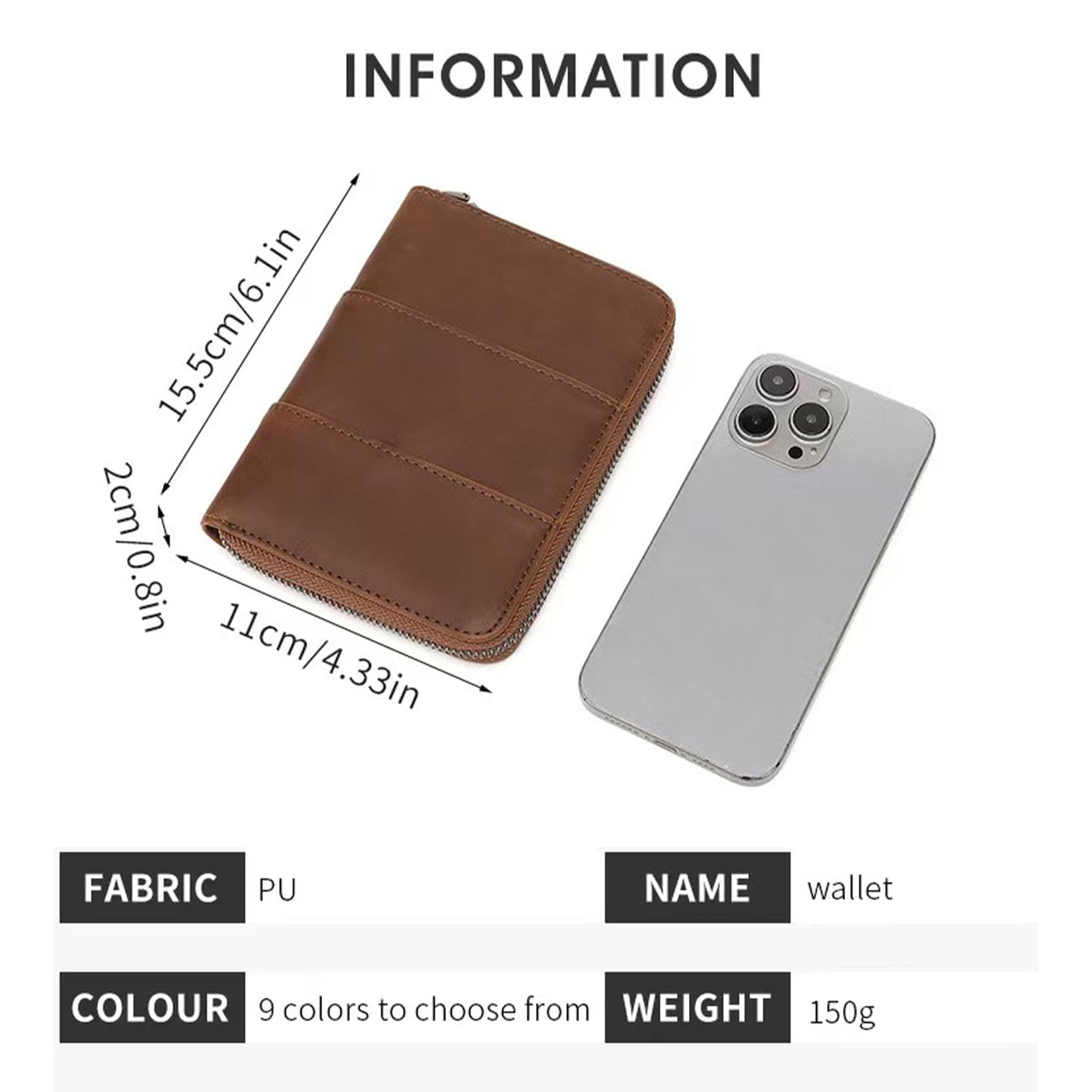 Portafoglio Portapassaporto da Viaggio con Protezione RFID E Cerniera – Portafoglio Portapassaporto per Famiglia E Pochette Portadocumenti da Viaggio,Brown