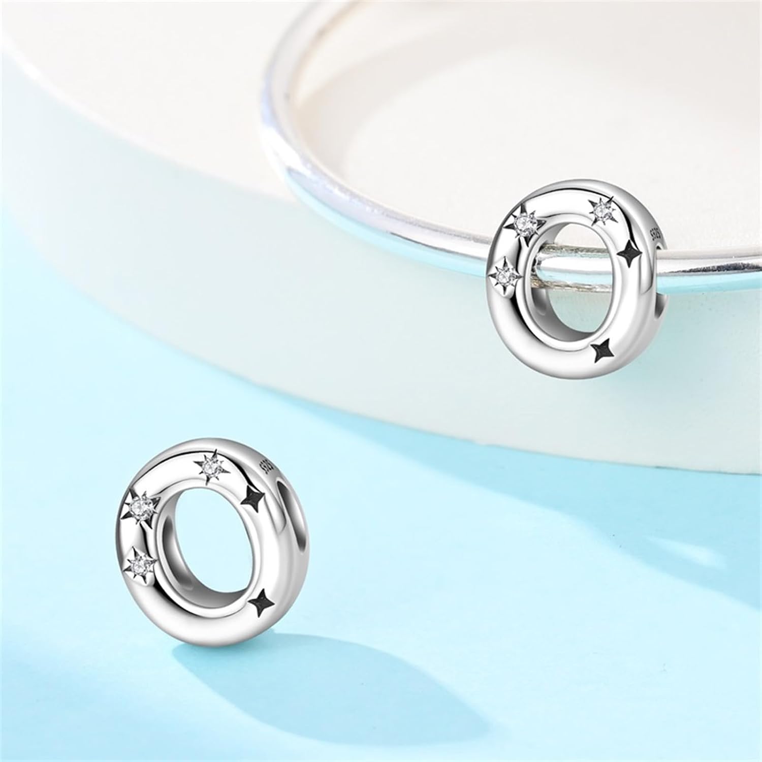 925 Sterling Silver Letter Charm for Pandora Bracelet Alphabet Initial Charm A-Z Jewelry Gifts for Women - Image 2