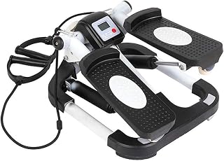 Stepper Machine With Training Tapes,2 In 1 Dual Exercise Stepper Training Device with LED Display Screen,Maximum Load Capacity 100KG