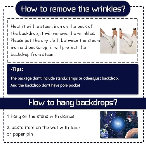 Miniatura 4 de CGXINS Telón de fondo de fotografía del espacio exterior de 8 x 6 pies para bebés, niños, astronauta, decoración de fiesta de cumpleaños, universo,