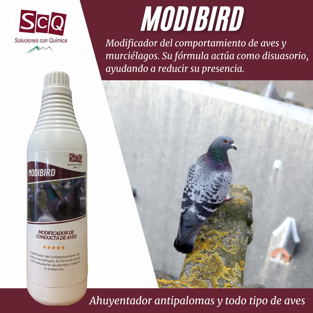 Repelente de aves 1X750 ml I ahuyentador de palomas y pajaros | modificador de conducta para palomas, gorriones, gaviotas | anti palomas balcones, ventanas, edificios | ahuyentador aves