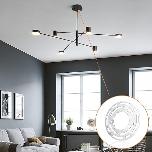 Miniatura 7 de Versión mejorada 2 juegos de soportes de montaje de lámpara de 4 pulgadas de diámetro barra transversal universal Helunsi para iluminación placa de